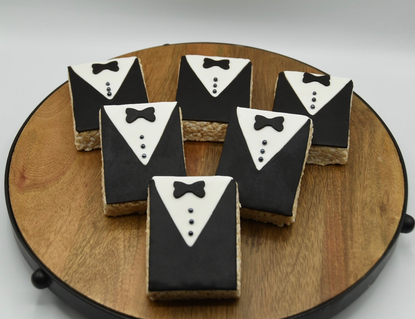 Tuxedo Rice Crispie Treats