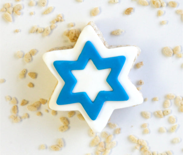 Hanukkah Star of David Rice Crispie Treats