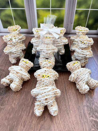 Halloween "Mummy" Bear Rice Crispie Treats