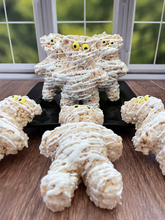 Halloween "Mummy" Bear Rice Crispie Treats