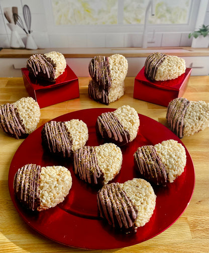 Heart with Chocolate Rice Crispie Treats