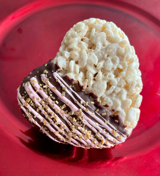 Heart with Chocolate Rice Crispie Treats