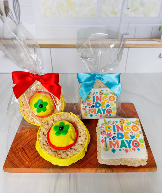 Cinco De Mayo Sombrero & Message Rice Crispie Treats