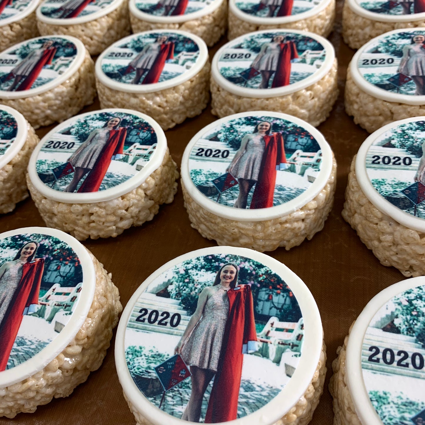 Graduation Photo Rice Crispie Treats