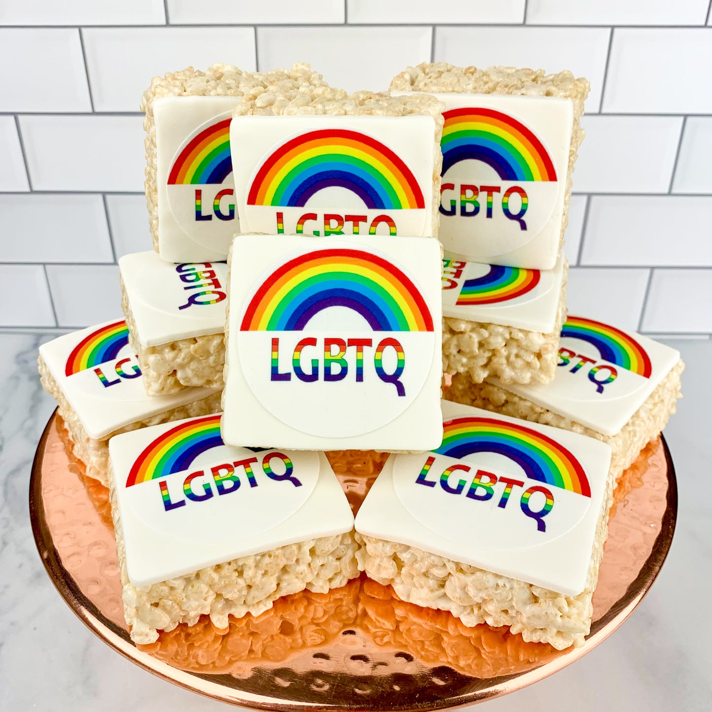 LGBQT Logo Rice Crispie Treats