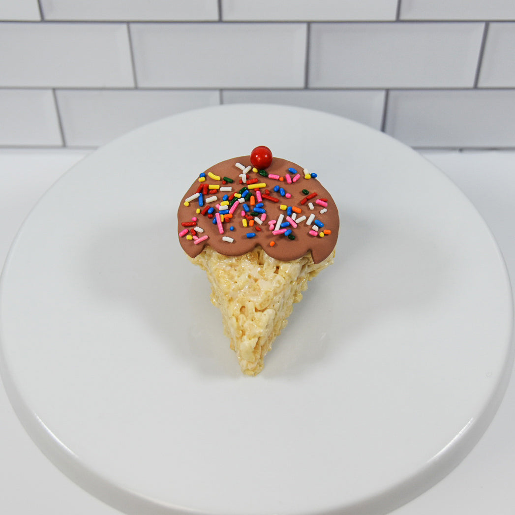 Ice Cream Cone Rice Crispie Treats