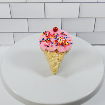 Ice Cream Cone Rice Crispie Treats