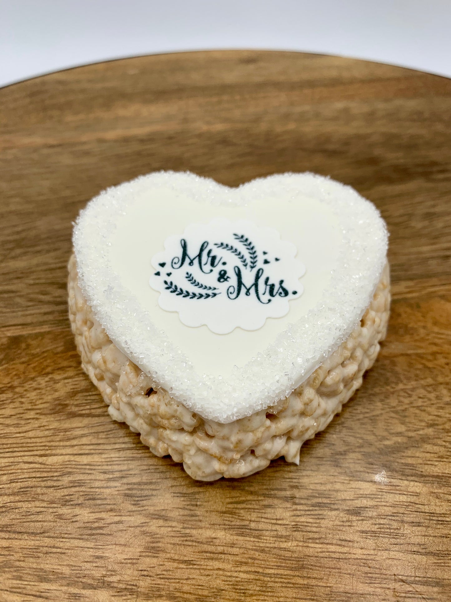 Wedding Personalized Heart Rice Crispie Treats