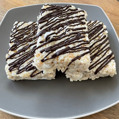 Drizzled Rice Crispie Treats