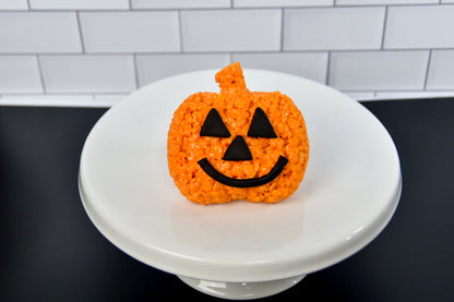 Halloween Pumpkin Jack O' Lantern Rice Crispie Treats